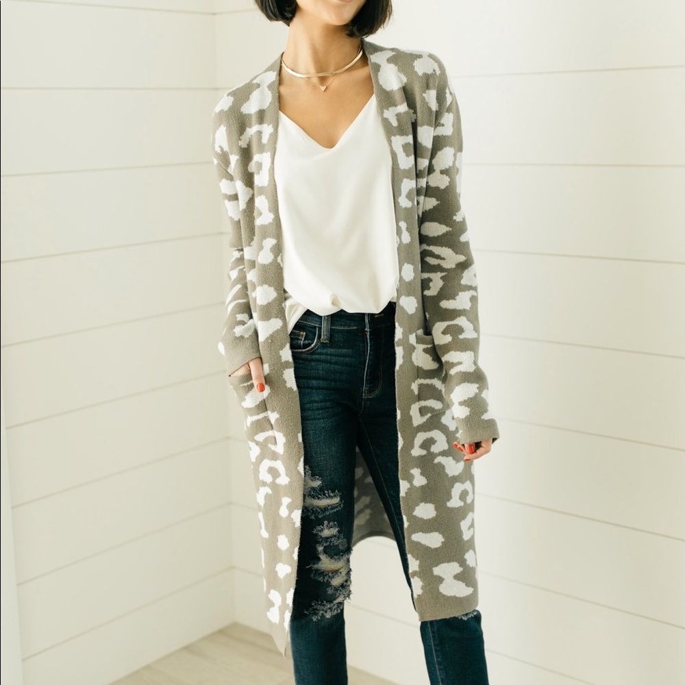 Leopard print cardigan
